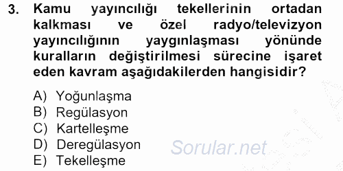 İnsan ve Toplum 2013 - 2014 Dönem Sonu Sınavı 3.Soru