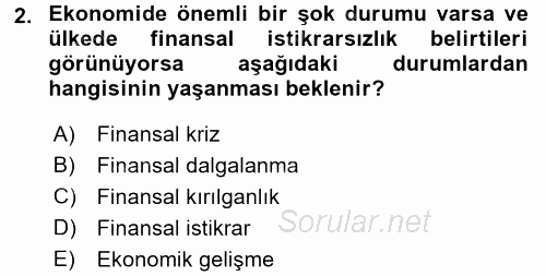 Uluslararası Kamu Maliyesi 2017 - 2018 Dönem Sonu Sınavı 2.Soru