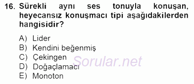 Marka İletişim Kampanyaları 2014 - 2015 Dönem Sonu Sınavı 16.Soru