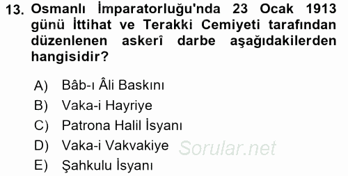 Temel İnsan Hakları Bilgisi 2 2016 - 2017 Ara Sınavı 13.Soru