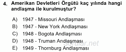 Temel İnsan Hakları Bilgisi 2 2016 - 2017 Ara Sınavı 4.Soru