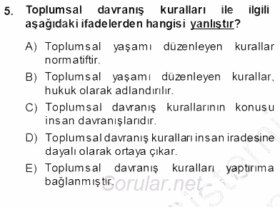 Muhasebe ve Hukuk 2013 - 2014 Ara Sınavı 5.Soru