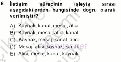 İng. Öğretmenliğinde Öğretim Teknolojileri Ve Materyal Tasarımı 1 2014 - 2015 Ara Sınavı 6.Soru