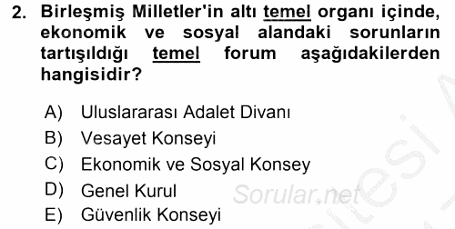 Uluslararası Sosyal Politika 2016 - 2017 3 Ders Sınavı 2.Soru