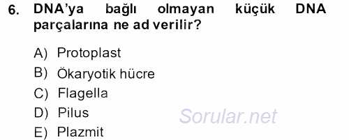 Gıda Bilimi ve Teknolojisi 2014 - 2015 Ara Sınavı 6.Soru