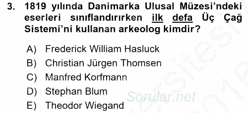 Uygarlık Tarihi 1 2015 - 2016 Ara Sınavı 3.Soru