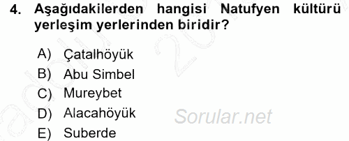 Uygarlık Tarihi 1 2015 - 2016 Ara Sınavı 4.Soru