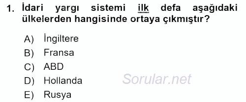 Kamu Özel Kesim Yapısı Ve İlişkileri 2016 - 2017 Ara Sınavı 1.Soru