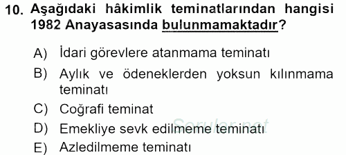 Kamu Özel Kesim Yapısı Ve İlişkileri 2016 - 2017 Ara Sınavı 10.Soru