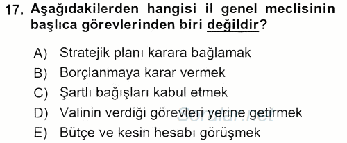 Kamu Özel Kesim Yapısı Ve İlişkileri 2016 - 2017 Ara Sınavı 17.Soru