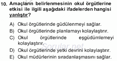 Eğitim Sosyolojisi 2013 - 2014 Ara Sınavı 10.Soru