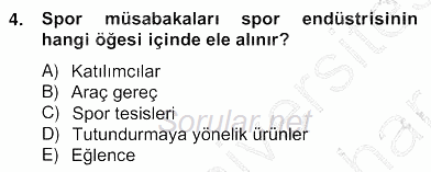 Spor Ekonomisi 2012 - 2013 Ara Sınavı 4.Soru