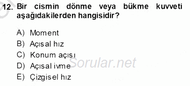 Elektrik Makinaları 2013 - 2014 Ara Sınavı 12.Soru