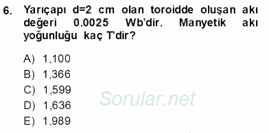 Elektrik Makinaları 2013 - 2014 Ara Sınavı 6.Soru