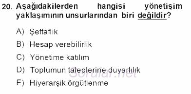 Yurttaşlık ve Çevre Bilgisi 2013 - 2014 Dönem Sonu Sınavı 20.Soru