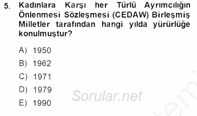 Yurttaşlık ve Çevre Bilgisi 2013 - 2014 Dönem Sonu Sınavı 5.Soru