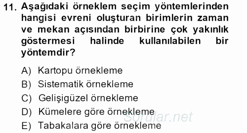 Muhasebe Denetimi 2013 - 2014 Dönem Sonu Sınavı 11.Soru