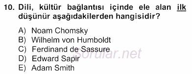 Sözlü ve Sözsüz İletişim 2012 - 2013 Ara Sınavı 10.Soru