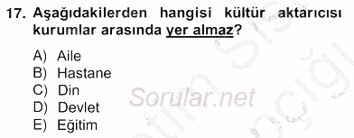Sözlü ve Sözsüz İletişim 2012 - 2013 Ara Sınavı 17.Soru