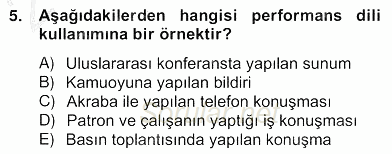 Sözlü ve Sözsüz İletişim 2012 - 2013 Ara Sınavı 5.Soru