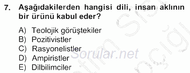 Sözlü ve Sözsüz İletişim 2012 - 2013 Ara Sınavı 7.Soru