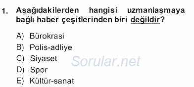 Haber Toplama Teknikleri 2013 - 2014 Ara Sınavı 1.Soru