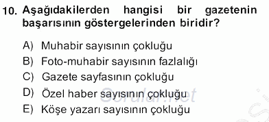 Haber Toplama Teknikleri 2013 - 2014 Ara Sınavı 10.Soru