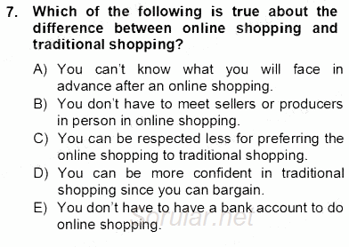 İleri Okuma Ve Yazma Becerileri 2 2012 - 2013 Dönem Sonu Sınavı 7.Soru