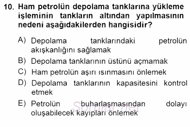 Geleneksel Enerji Kaynakları 2012 - 2013 Dönem Sonu Sınavı 10.Soru