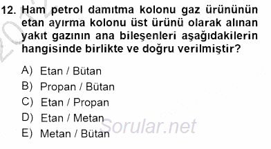Geleneksel Enerji Kaynakları 2012 - 2013 Dönem Sonu Sınavı 12.Soru