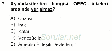 Geleneksel Enerji Kaynakları 2012 - 2013 Dönem Sonu Sınavı 7.Soru