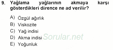 Geleneksel Enerji Kaynakları 2012 - 2013 Dönem Sonu Sınavı 9.Soru
