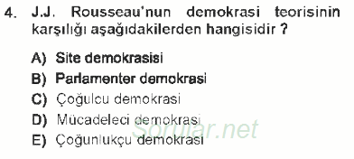 Anayasa 1 2012 - 2013 Tek Ders Sınavı 4.Soru