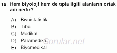 Veteriner Hizmetleri Mevzuatı ve Etik 2015 - 2016 Dönem Sonu Sınavı 19.Soru