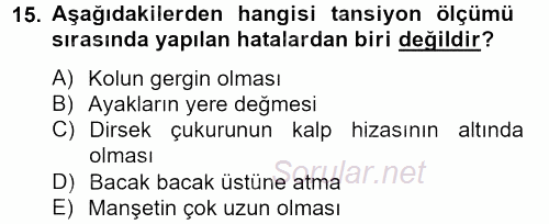 Temel Sağlık Hizmetleri 2012 - 2013 Ara Sınavı 15.Soru