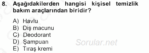 Temel Sağlık Hizmetleri 2012 - 2013 Ara Sınavı 8.Soru