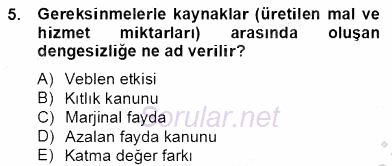 Turizm Ekonomisi 2012 - 2013 Dönem Sonu Sınavı 5.Soru