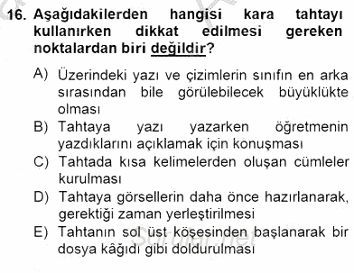 İng. Öğretmenliğinde Öğretim Teknolojileri Ve Materyal Tasarımı 2 2014 - 2015 Ara Sınavı 16.Soru