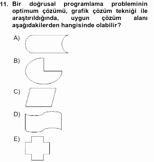 Yöneylem Araştırması 1 2015 - 2016 Ara Sınavı 11.Soru