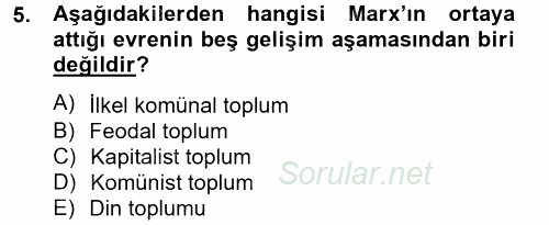 Ekonominin Güncel Sorunları 2013 - 2014 Tek Ders Sınavı 5.Soru