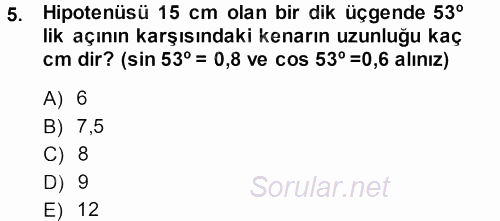 Teknolojinin Bilimsel İlkeleri 1 2013 - 2014 Ara Sınavı 5.Soru