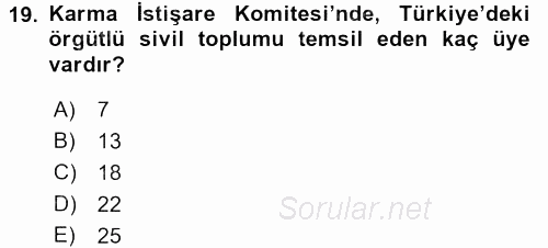 Dış Ticarete Giriş 2017 - 2018 3 Ders Sınavı 19.Soru