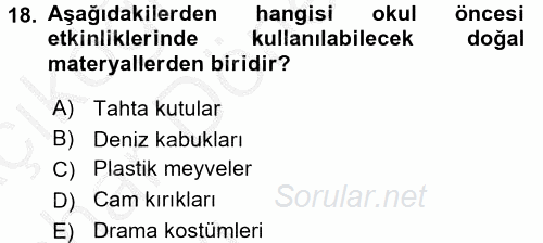 Özel Öğretim Yöntemleri 2 2016 - 2017 Ara Sınavı 18.Soru