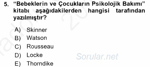 Özel Öğretim Yöntemleri 2 2016 - 2017 Ara Sınavı 5.Soru