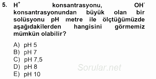 Veteriner Laboratuvar Teknikleri ve Prensipleri 2013 - 2014 Tek Ders Sınavı 5.Soru