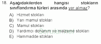 Sağlık Kurumlarında Operasyon Yönetimi 2012 - 2013 Tek Ders Sınavı 18.Soru