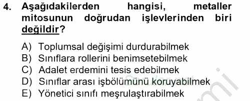 Siyasi Düşünceler Tarihi 2013 - 2014 Ara Sınavı 4.Soru