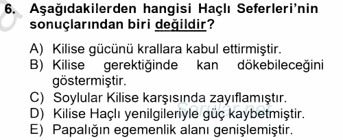 Siyasi Düşünceler Tarihi 2013 - 2014 Ara Sınavı 6.Soru