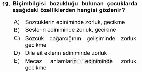 İletişim ve Alternatif İletişim Sistemleri 2017 - 2018 Ara Sınavı 19.Soru