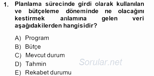 Lojistik Maliyetleri ve Raporlama 2 2013 - 2014 Dönem Sonu Sınavı 1.Soru